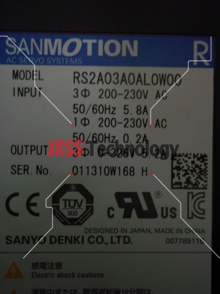 Image #4 of Repair SANYO RS2A03A0AL0W00 SANYO DENKI SERVO AMPLIFIER in Malaysia, Singapore, Thailand, Indonesia