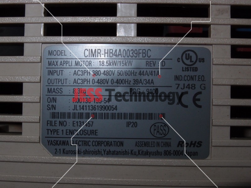 Image #1 of Repair YASKAWA CIMR-HB4A0039FBC YASKAWA H1000 INVERTER (18.5kW) in Malaysia, Singapore, Thailand, Indonesia