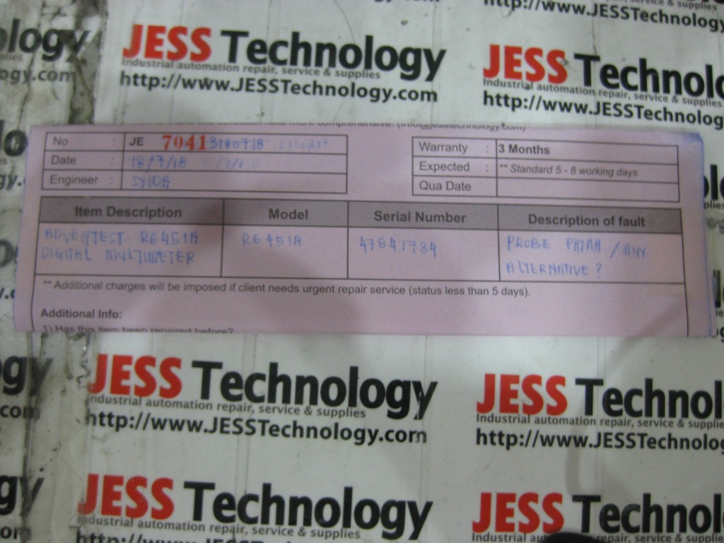 Image #4 of Repair ADVANTEST R6451A DIGITAL MULTIMETER in Malaysia, Singapore, Thailand, Indonesia