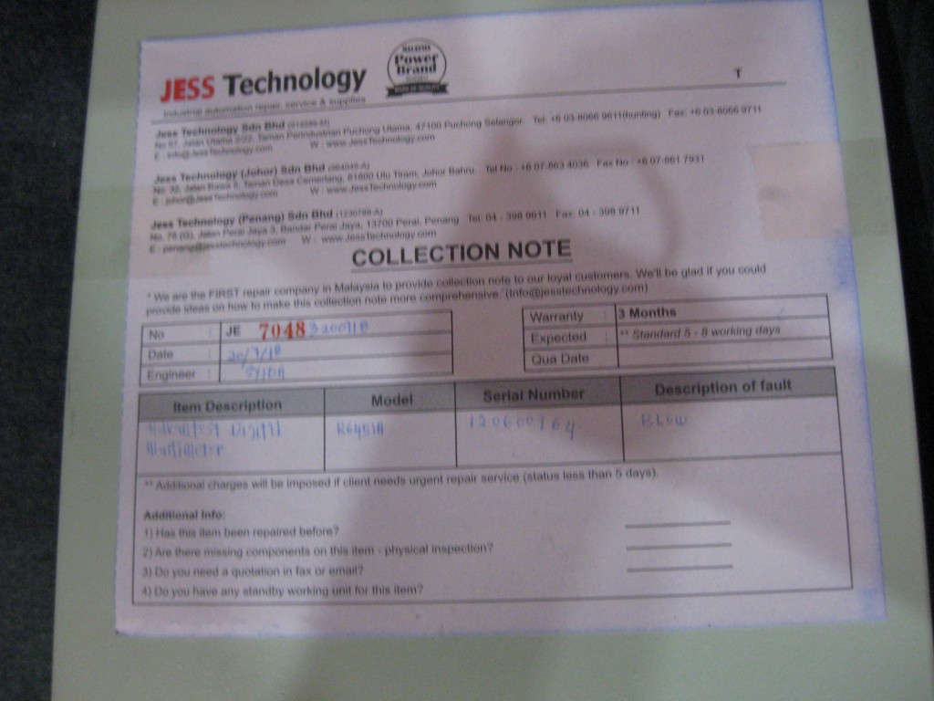 Image #4 of Repair ADVANTEST R6451A DIGITAL MULTIMETER in Malaysia, Singapore, Thailand, Indonesia