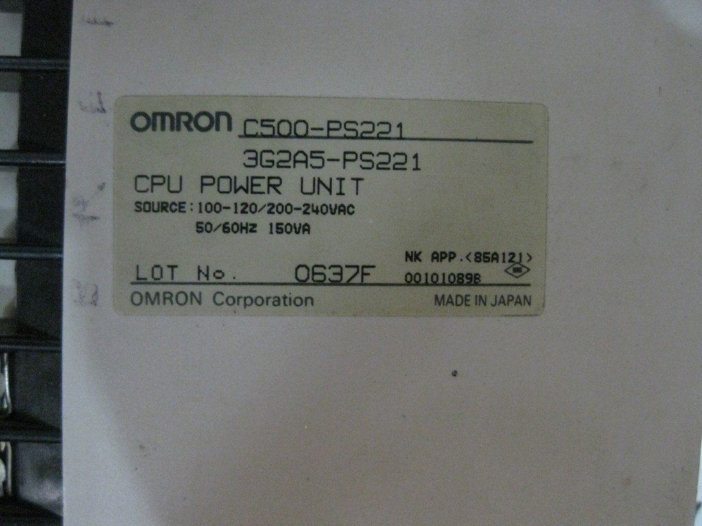 Image #3 of Repair OMRON C500-PS221 CPU POWER UNIT in Malaysia, Singapore, Thailand, Indonesia