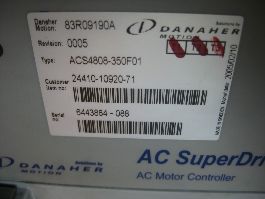 Image #2 of Repair DANHER MOTION ACS4808-350F01 AC MOTOR CONTROLLER in Malaysia, Singapore, Thailand, Indonesia
