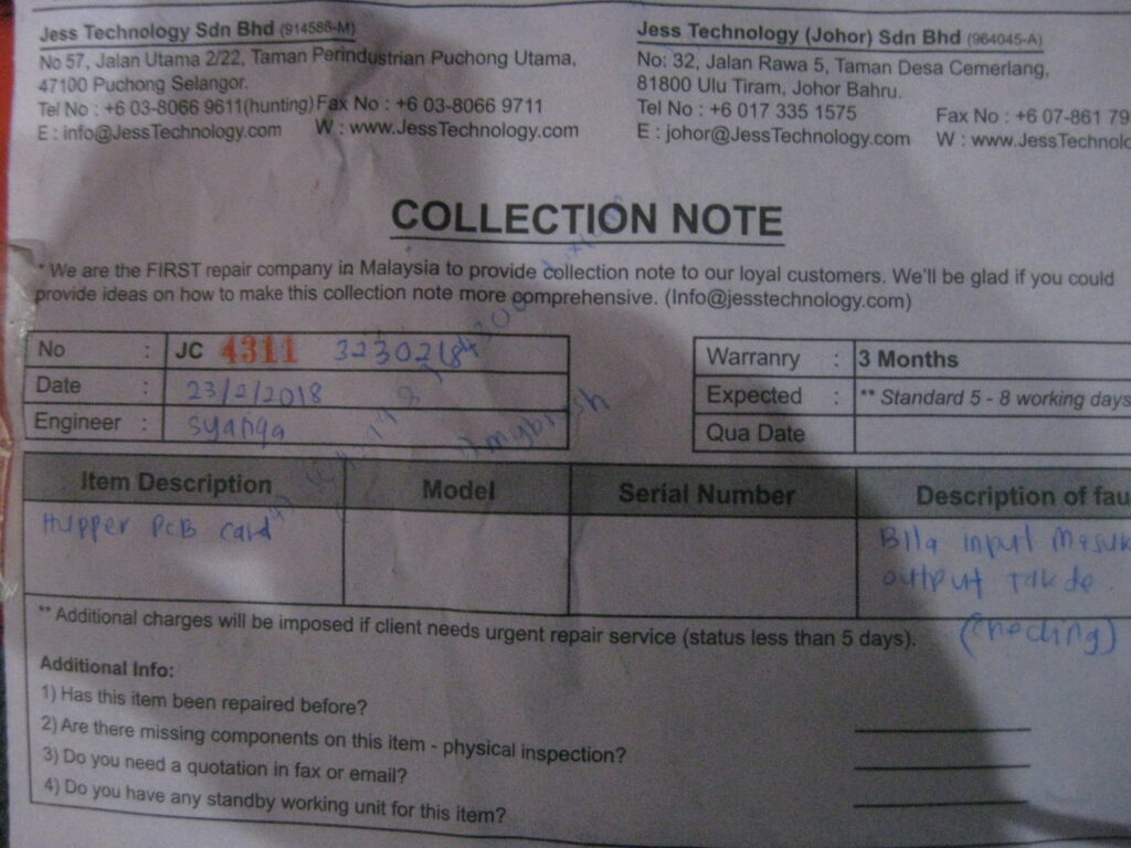 Image #4 of Repair HUPPER - PCB CARD in Malaysia, Singapore, Thailand, Indonesia