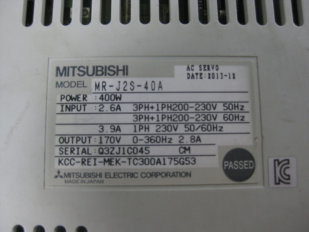 Image #4 of Repair MITSUBISHI MR-J2S-40A AC SERVO in Malaysia, Singapore, Thailand, Indonesia