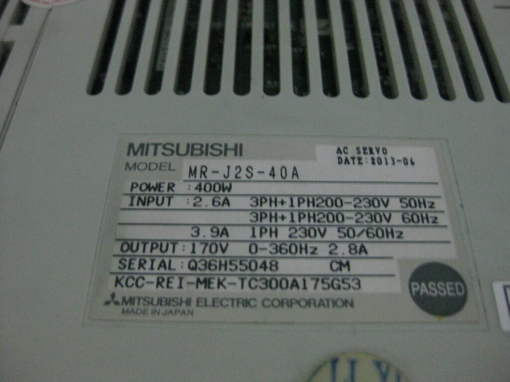 Image #1 of Repair Mitshubishi MR-J2S-40A AC SERVO DRIVE in Malaysia, Singapore, Thailand, Indonesia