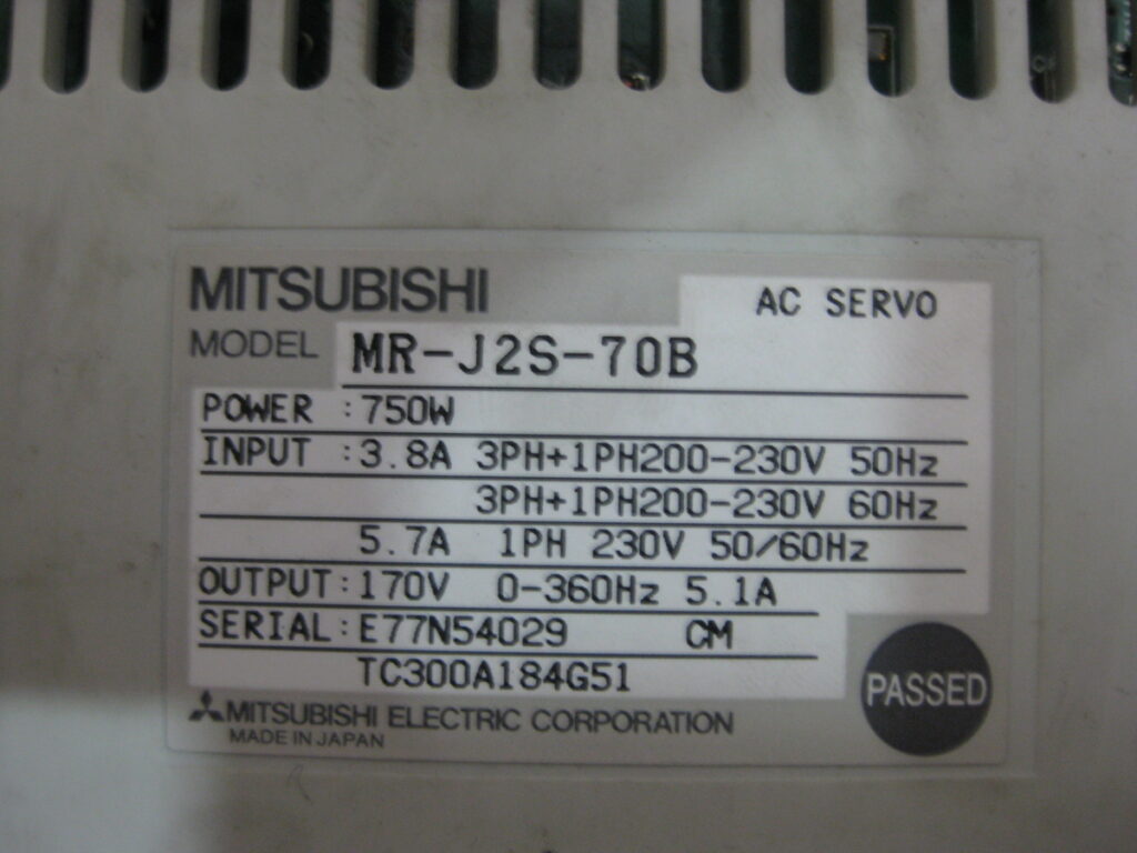 Image #2 of Repair MITSUBIHI MR-J2S-70B AC SERVO in Malaysia, Singapore, Thailand, Indonesia