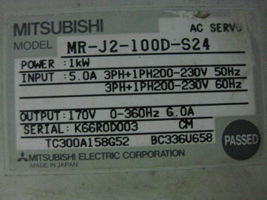 Image #4 of Repair Mitsubishi MR-J2-100D-S24 AC SERVO in Malaysia, Singapore, Thailand, Indonesia