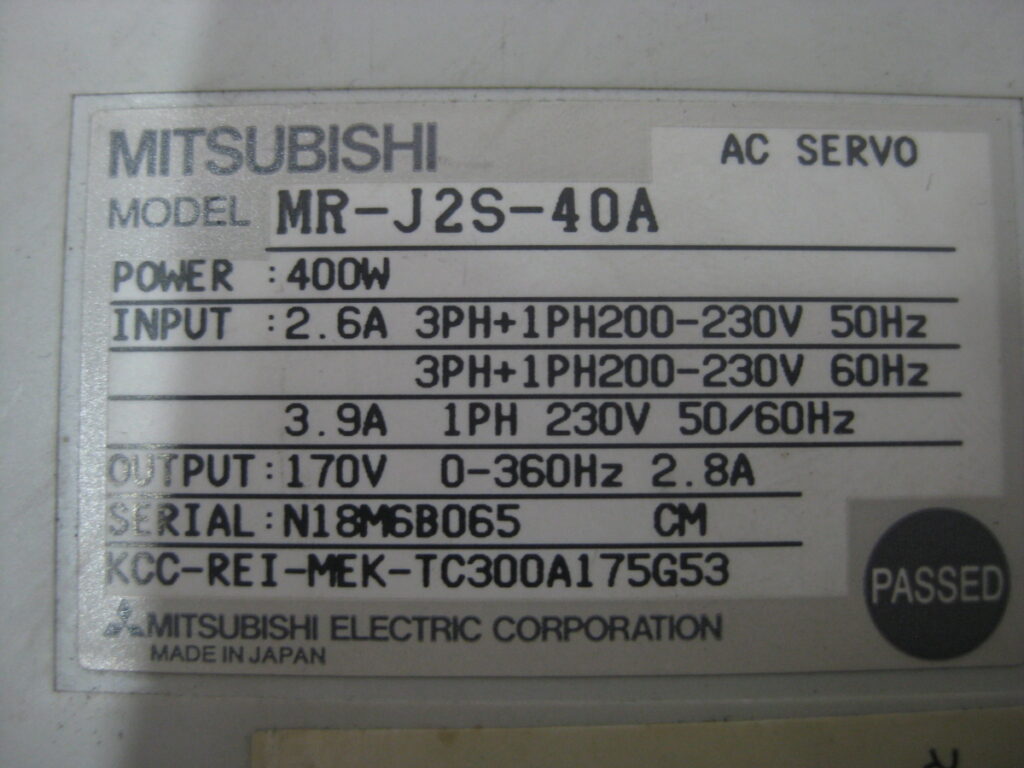 Image #1 of Repair MITSUBISHI MR-J2S-40A MITSUBISHI MEL SERVO in Malaysia, Singapore, Thailand, Indonesia