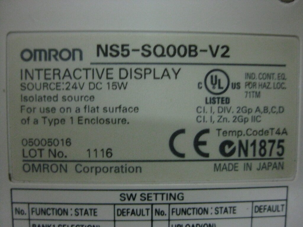 Image #2 of Repair OMRON NS5-SQ00B-V2 OMRON INTERACTIVE DISPLAY in Malaysia, Singapore, Thailand, Indonesia