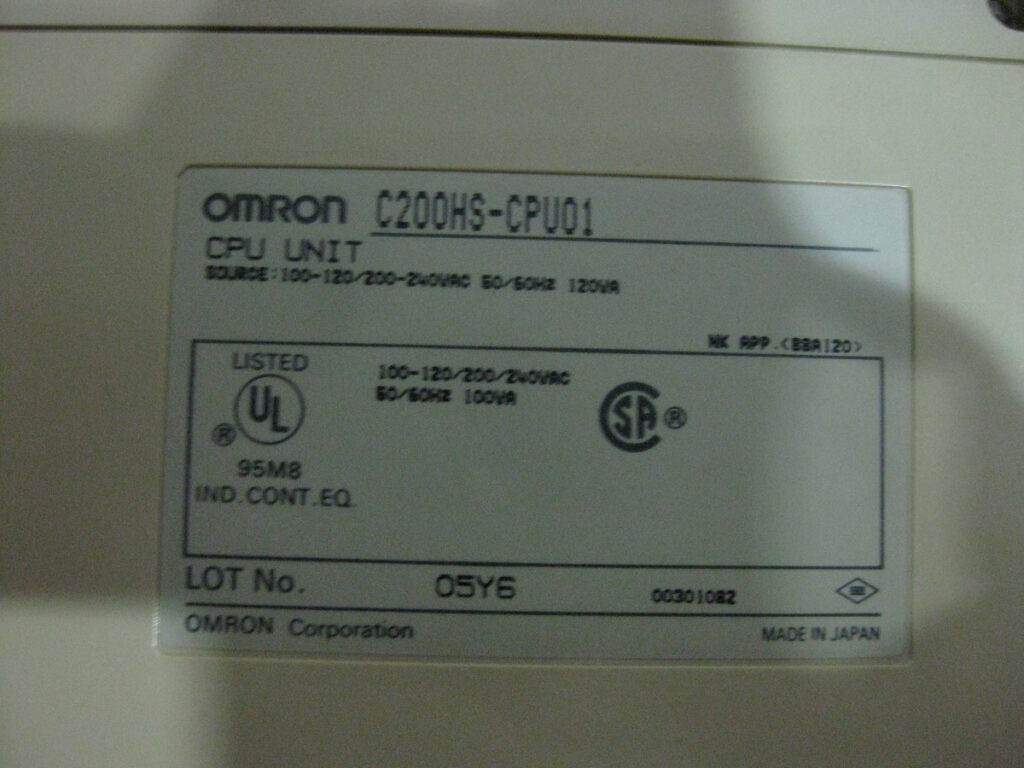 Image #3 of Repair OMRON C200HS-CPU01 PROGRAMMABLE CONTROLLER 120VA in Malaysia, Singapore, Thailand, Indonesia