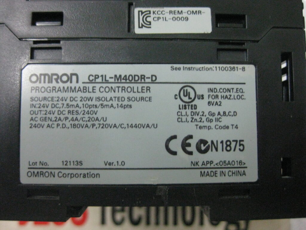Image #1 of Repair OMRON CP1L-M40DR-D Programmable Controller in Malaysia, Singapore, Thailand, Indonesia
