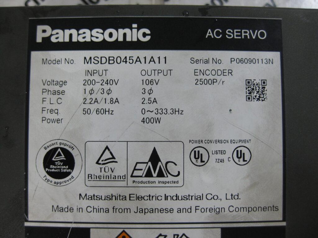 Image #4 of Repair PANASONIC MSDB045A1A11 AC SERVO in Malaysia, Singapore, Thailand, Indonesia