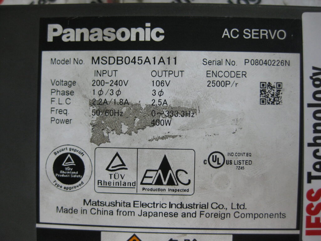 Image #4 of Repair PANASONIC MSDB045A1A11 AC SERVO in Malaysia, Singapore, Thailand, Indonesia