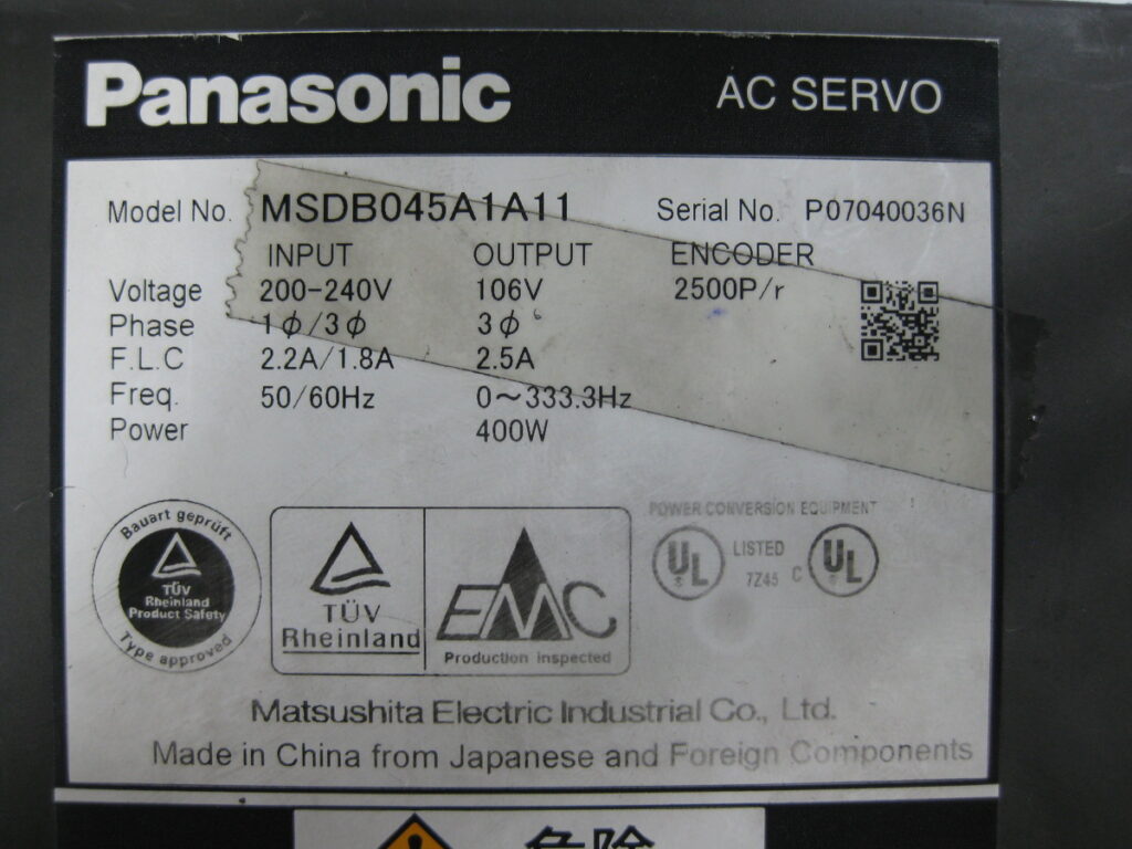 Image #4 of Repair PANASONIC MSDB045A1A11 AC SERVO in Malaysia, Singapore, Thailand, Indonesia