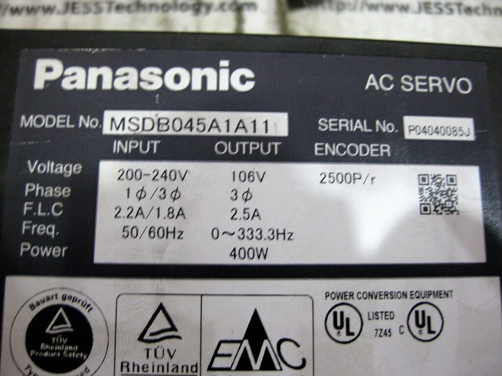 Image #1 of Repair Panasonic MSDB045A1A11 PANASONIC AC SERVO in Malaysia, Singapore, Thailand, Indonesia