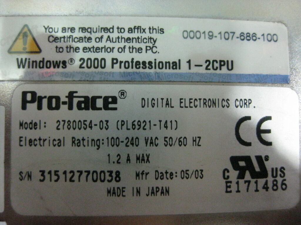 Image #1 of Repair PROFACE PL6921-T41(2780054-03) POWER SUPPLY in Malaysia, Singapore, Thailand, Indonesia