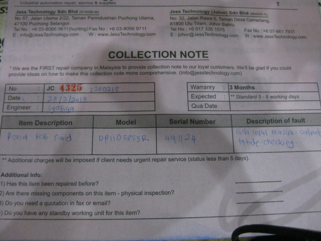 Image #2 of Repair - DP1105855R ROBOT PCB CARD in Malaysia, Singapore, Thailand, Indonesia