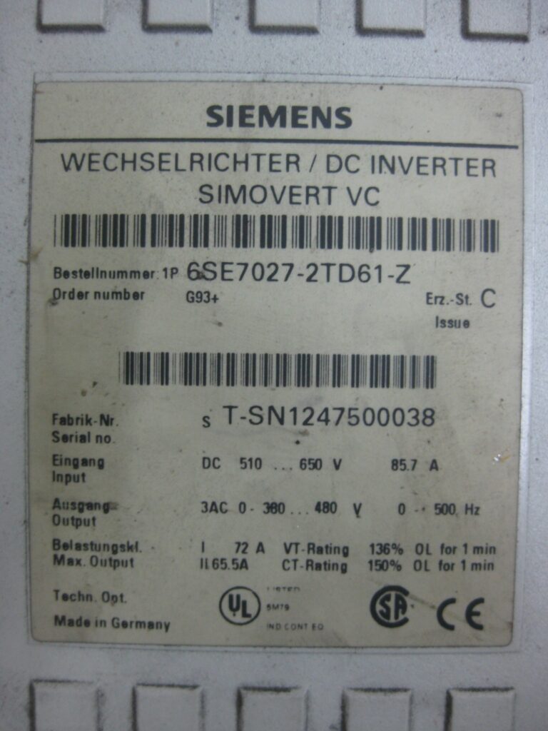 Image #4 of Repair Siemens 6SE7027-2TD61-Z DC Inverter Simovert VC in Malaysia, Singapore, Thailand, Indonesia