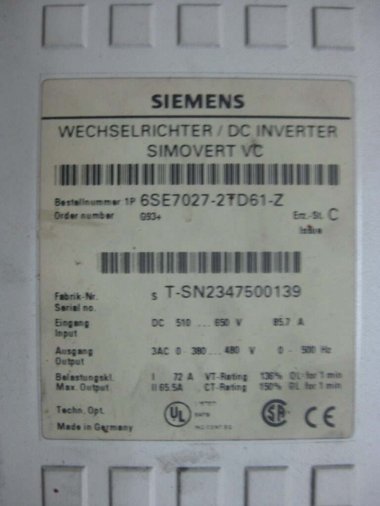 Image #4 of Repair Siemens 6SE7027-2TD61-Z DC Inverter Simovert VC in Malaysia, Singapore, Thailand, Indonesia