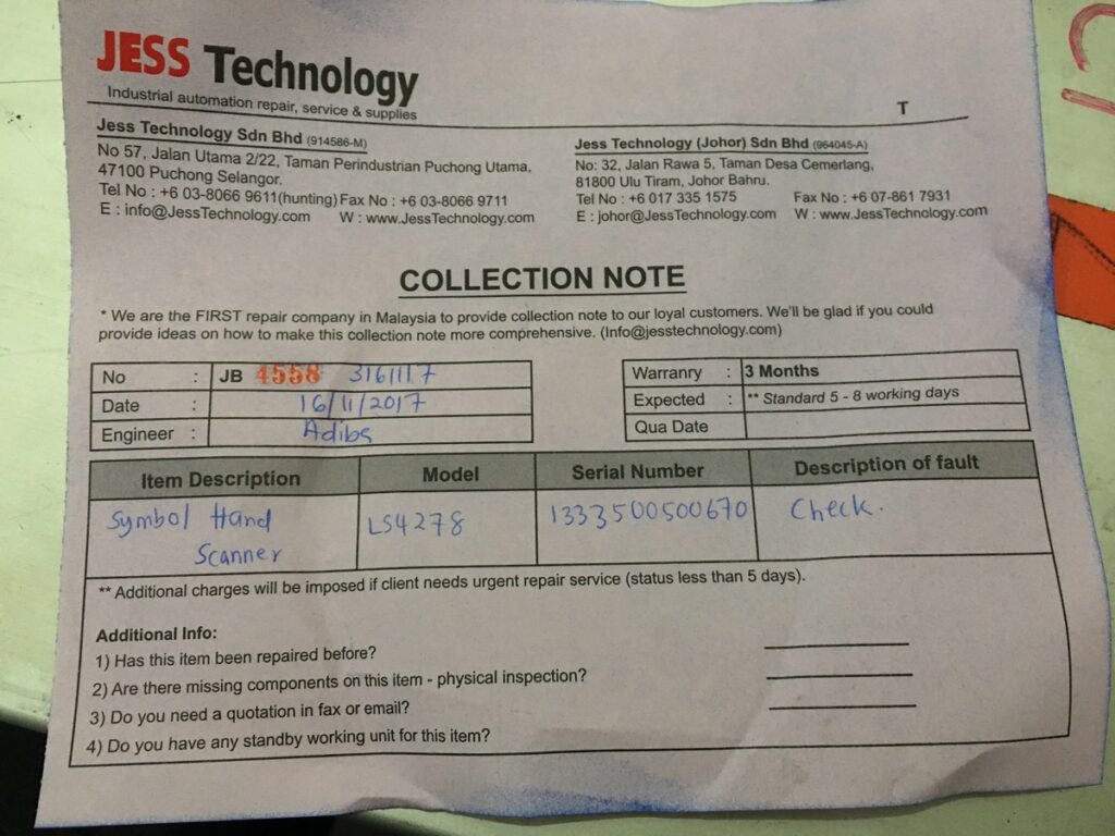 Image #1 of Repair SYMBOL LS4278 SYMBOL HAND SCANNER in Malaysia, Singapore, Thailand, Indonesia