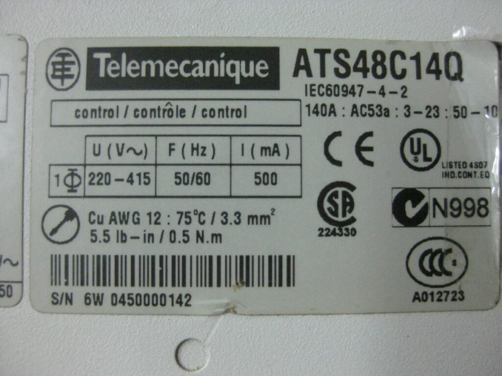 Image #1 of Repair TELEMECANIQUE ATS48C14Q SOFT STARTER in Malaysia, Singapore, Thailand, Indonesia