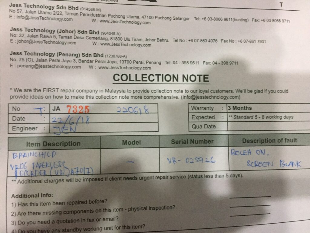 Image #3 of Repair BRAINCHILD - VR06 PAPERLESS RECORDER in Malaysia, Singapore, Thailand, Indonesia