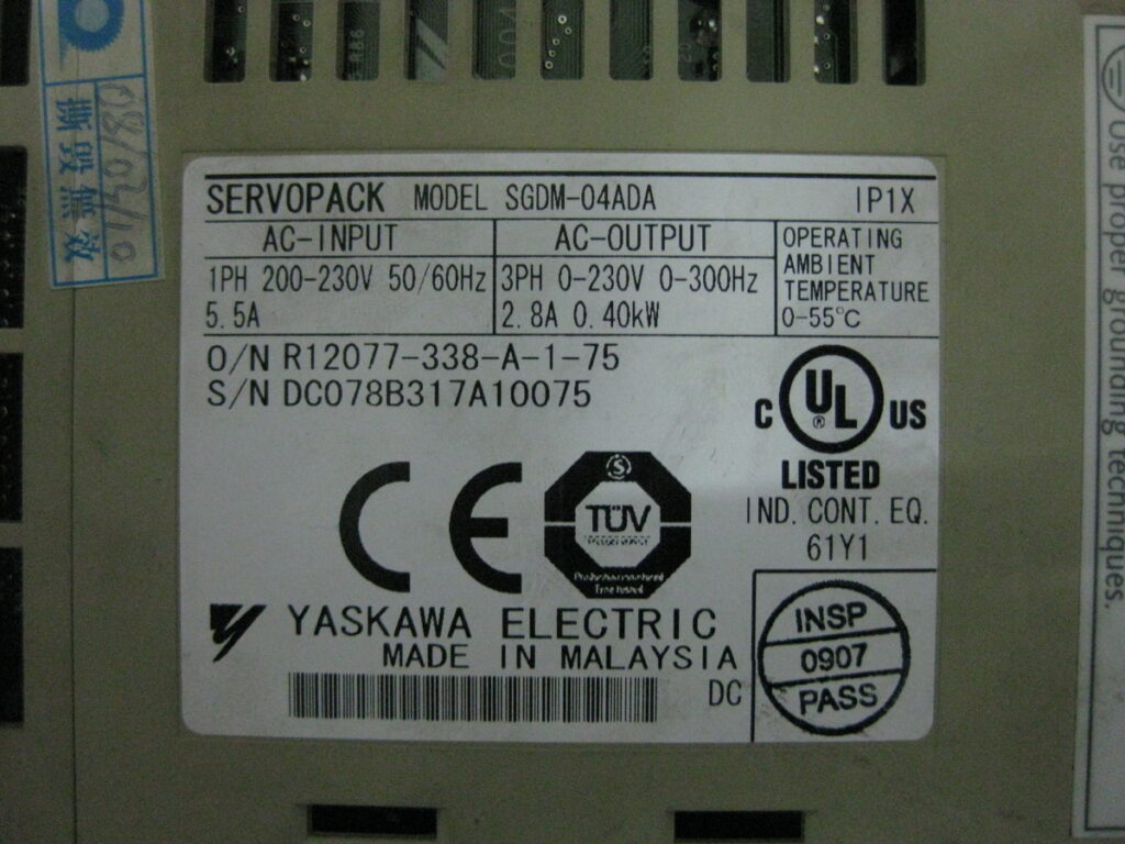 Image #3 of Repair Yaskawa SGDM-04ADA YASKAWA SERVOPACK in Malaysia, Singapore, Thailand, Indonesia