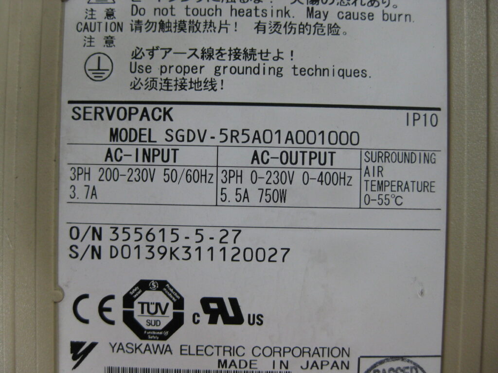 Image #1 of Repair YASKAWA SGDV-5R5A01A001000 SERVOPACK in Malaysia, Singapore, Thailand, Indonesia