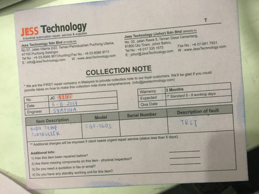 Image #1 of Repair YUDO CGF-560S YUDO TEMPERATURE CONTROLLER in Malaysia, Singapore, Thailand, Indonesia
