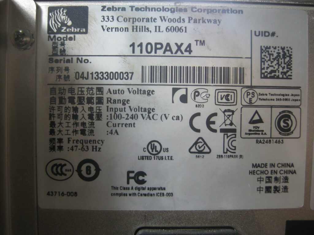 Image #2 of Repair ZEBRA 110PAX4 PRINT ENGINE in Malaysia, Singapore, Thailand, Indonesia