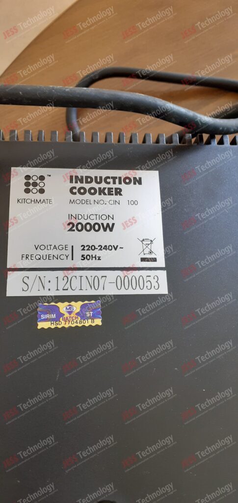 Image #3 of Repair KITCHMATE CIN 100 Induction cooker 12CIN07-000053 in Malaysia, Singapore, Thailand, Indonesia
