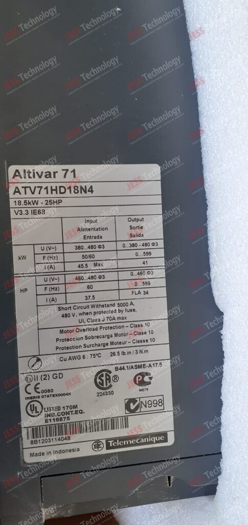 Image #3 of Repair SCHNEIDER ELECTRIC ATV71HD18N4 Schneider inverter with keypad 8B1203114048 in Malaysia, Singapore, Thailand, Indonesia