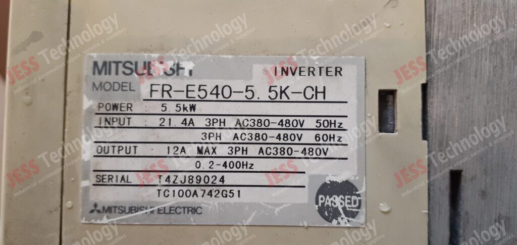 Image #3 of Repair MITSUBISHI FR-E540-5.5K-CH Mitsubishi inverter 5.5kW T4ZJ89024 TC100A742G51 in Malaysia, Singapore, Thailand, Indonesia