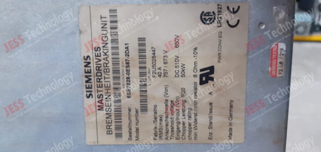 Image #4 of Repair SIEMENS 6SE7028-0ES87-2DA1 Siemens masterdrives F2U5028447 in Malaysia, Singapore, Thailand, Indonesia