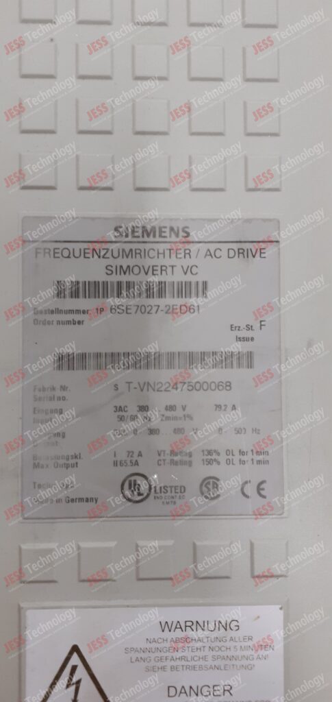 Image #4 of Repair SIEMENS 6SE7027-2ED61 siemens AC DRIVE T-VN2247500068 in Malaysia, Singapore, Thailand, Indonesia