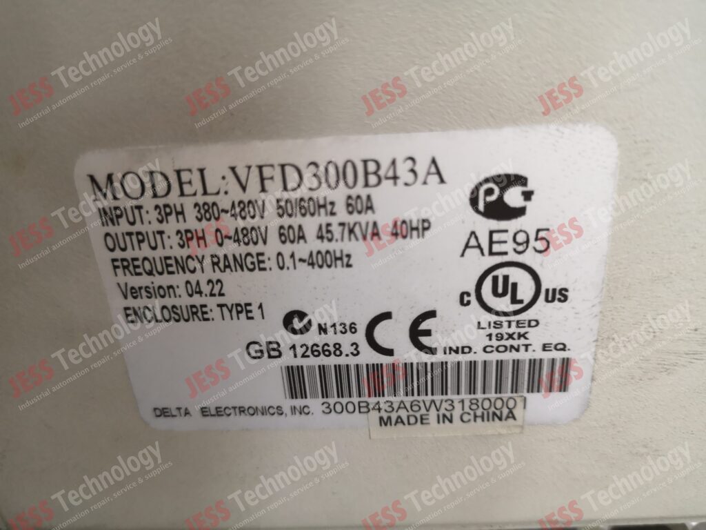 Image #3 of Repair DELTA VFD300B43A Delta inverter 30kw 300B43A6W318000 in Malaysia, Singapore, Thailand, Indonesia
