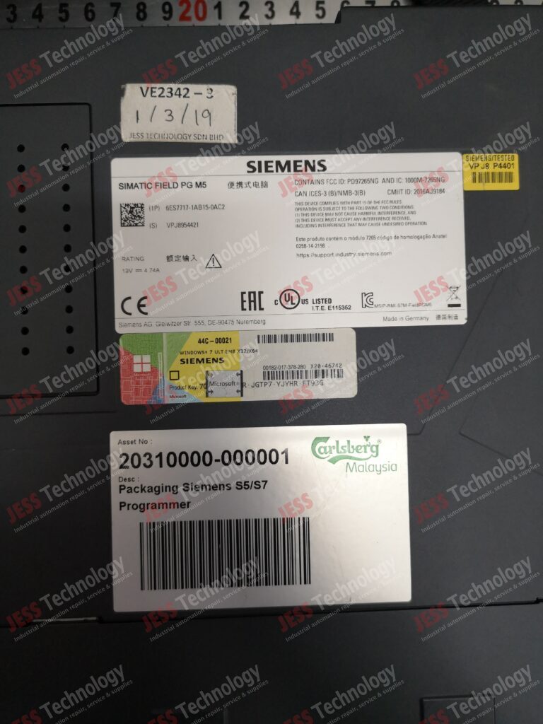 Image #3 of Repair SIEMENS 6ES7717-1AB15-0AC2 Simatic field PG M5 VPJ8954421 in Malaysia, Singapore, Thailand, Indonesia