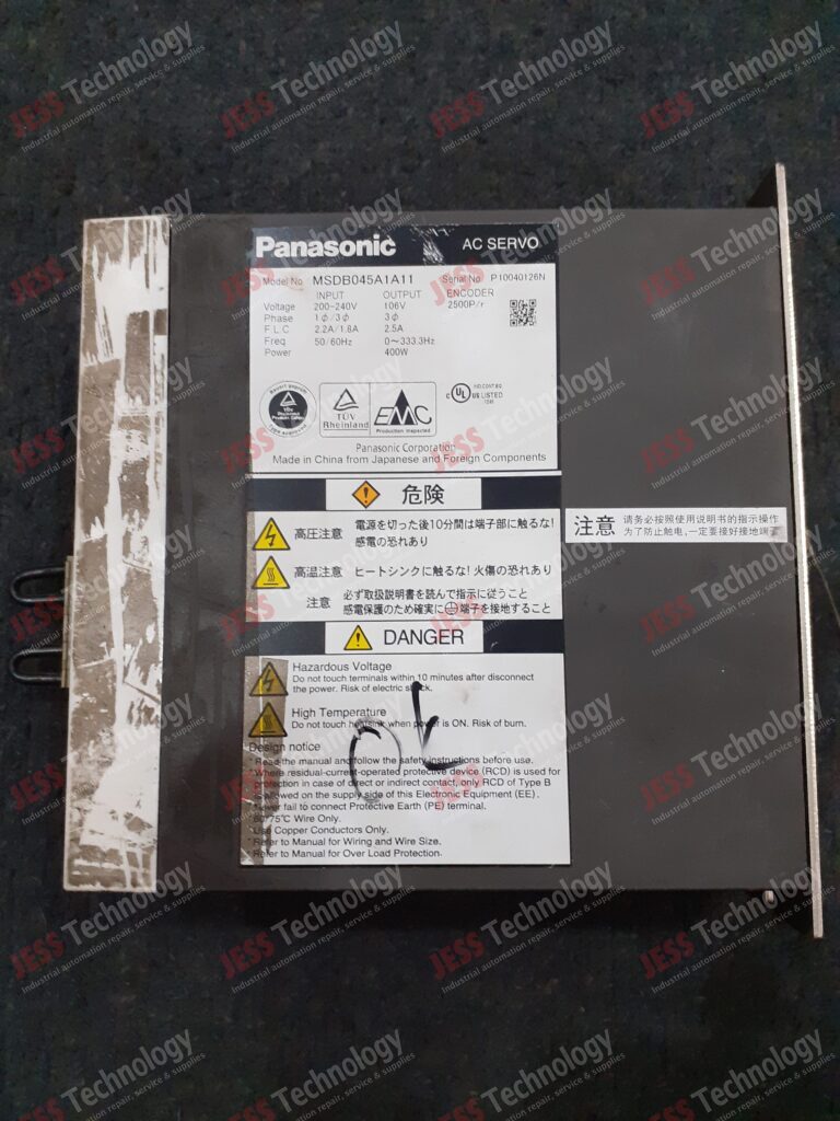Image #3 of Repair PANASONIC MSDB045A1A11 Brand: Panasonic AC Servo Model: MSDB045A1A11 S/N: P10040126N P10040126N in Malaysia, Singapore, Thailand, Indonesia