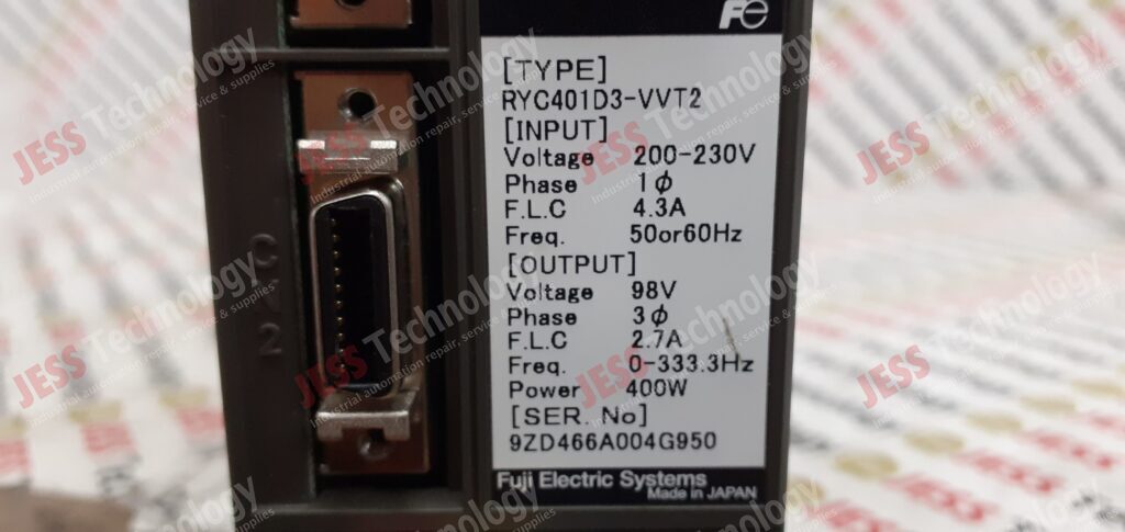 Image #3 of Repair FUJI RYC401D3-VVT2 FUJI FALDIC SERVO AMPLIFIER 9ZD466A004G950 in Malaysia, Singapore, Thailand, Indonesia
