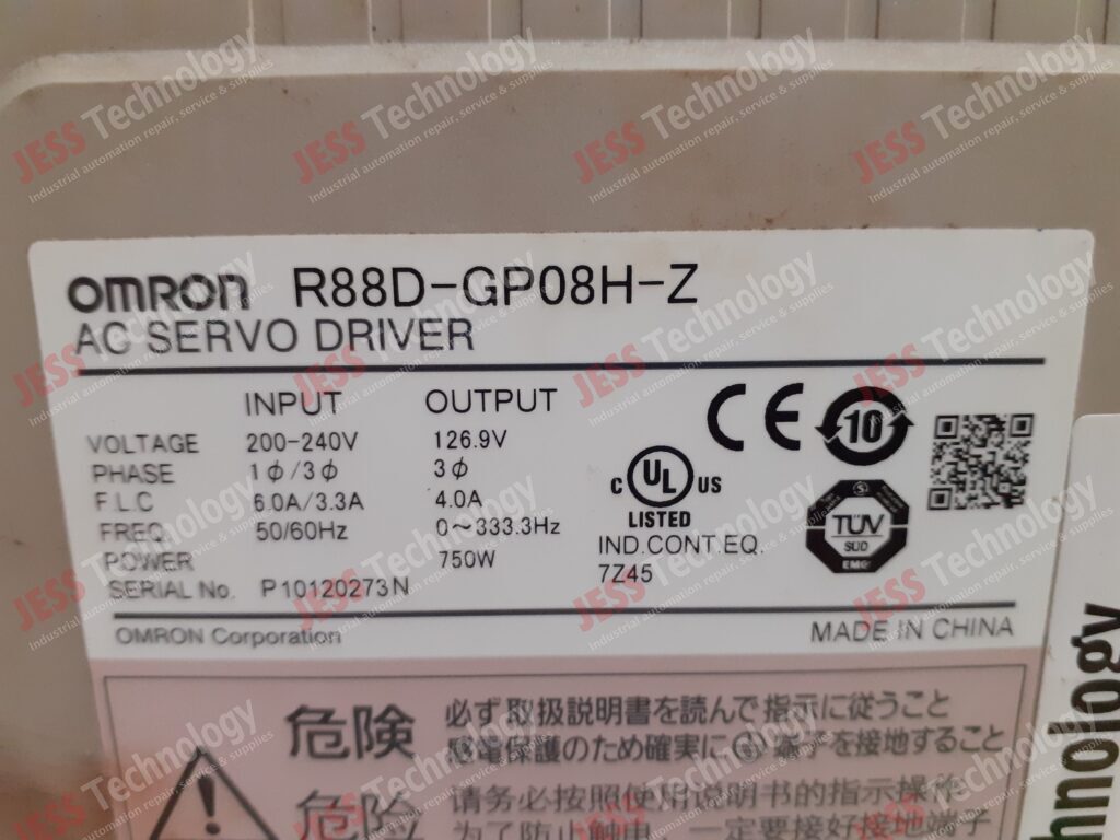 Image #3 of Repair OMRON R88D-GP08H-Z Brand: Omron AC Servo Driver P10120273N in Malaysia, Singapore, Thailand, Indonesia