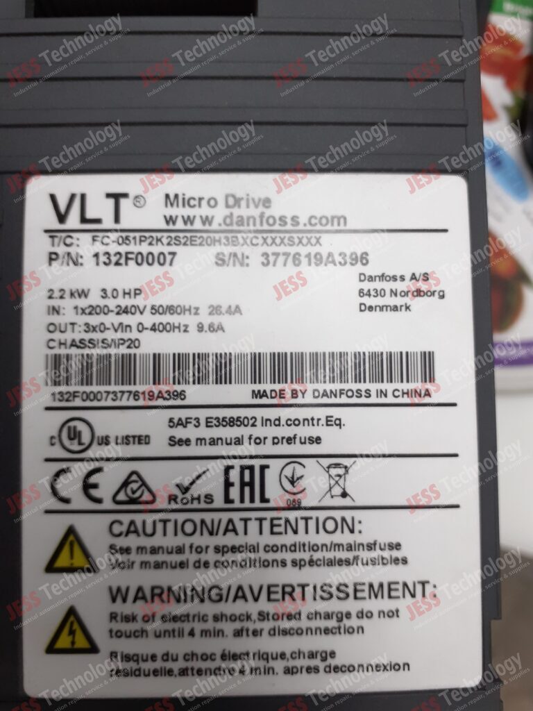 Image #3 of Repair DANFOSS 132F0007 DANFOSS VLT 2.2kW 377619A396 in Malaysia, Singapore, Thailand, Indonesia