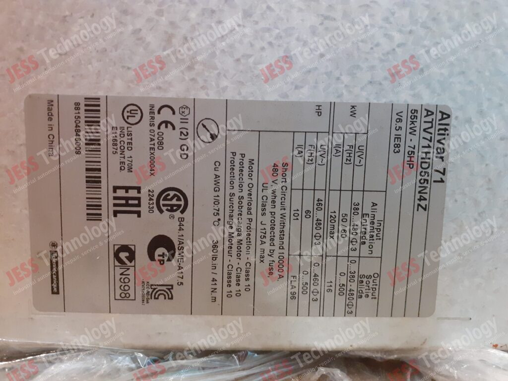 Image #3 of Repair SCHNEIDER ELECTRIC ATV71HD55N4Z SCHNEIDER ALTIVAR 71 INVERTER, 55kW 881504846009 in Malaysia, Singapore, Thailand, Indonesia
