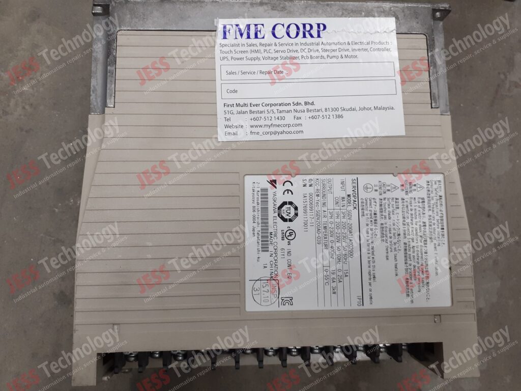 Image #3 of Repair YASKAWA SGDV-200A01A002000 Yaskawa servopack 1A1576991170011 in Malaysia, Singapore, Thailand, Indonesia