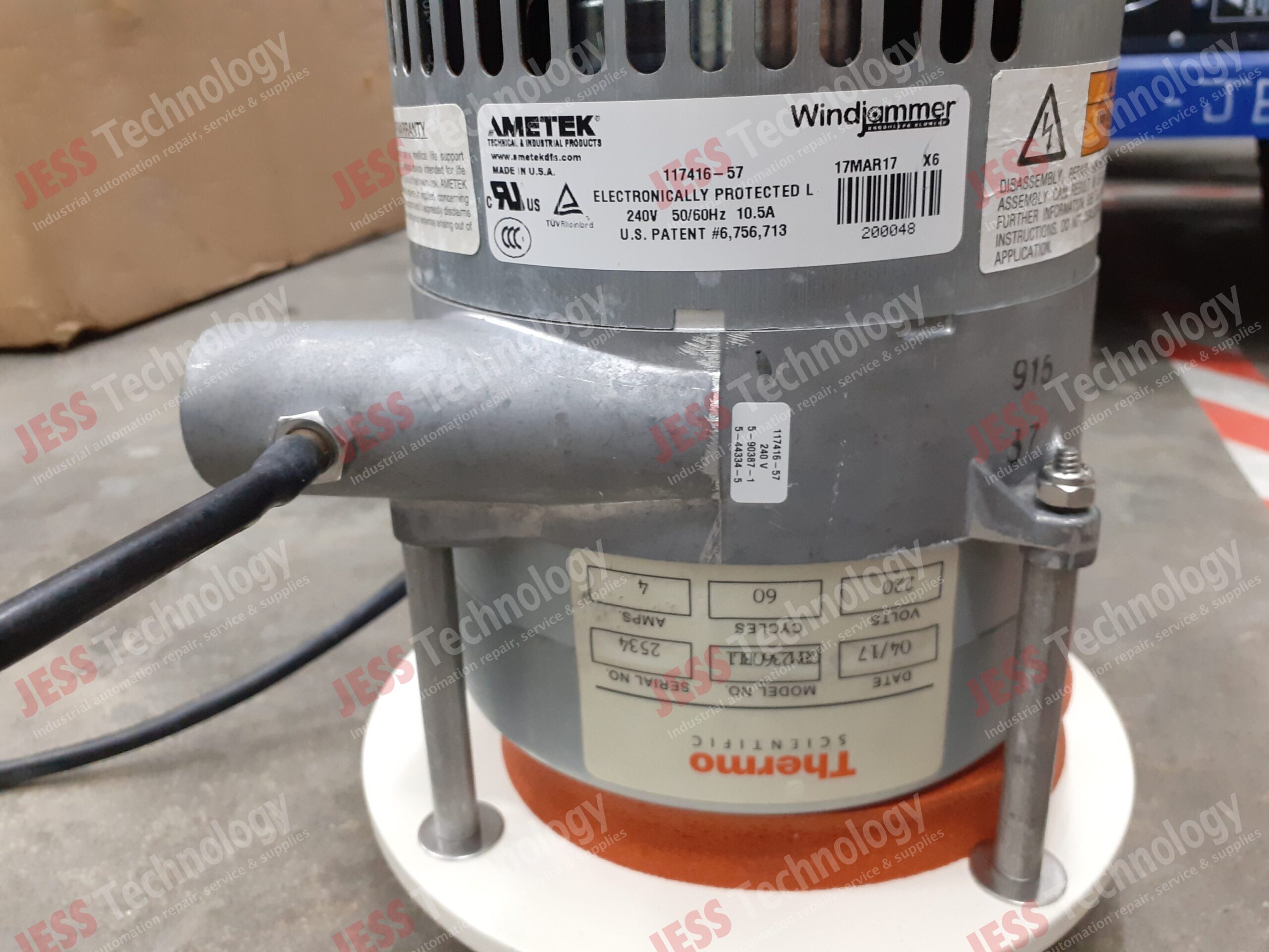 JESS Repair Service in Malaysia Repair AMETEK Blower 200048 11741657