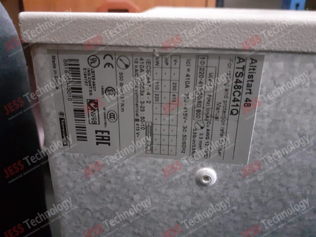 Image #4 of Repair Telemecanique Altistart 48 Soft Starter ATS48C41QBA Brand: Telemecanique Altistart 48 Soft Starter Model: ATS48C41QBA SN: 881603943010 Int PR: 0030008339 881603943010 in Malaysia, Singapore, Thailand, Indonesia