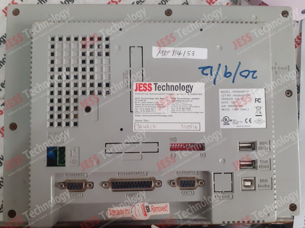 Image #4 of Repair HITECH PWS6A00T-P V20-14-11 Brand: Hitech Touch Screen Model: PWS6A00T-P V20-14-11 SN: 6900525326 Int PR: 0030008513 6900525326 in Malaysia, Singapore, Thailand, Indonesia