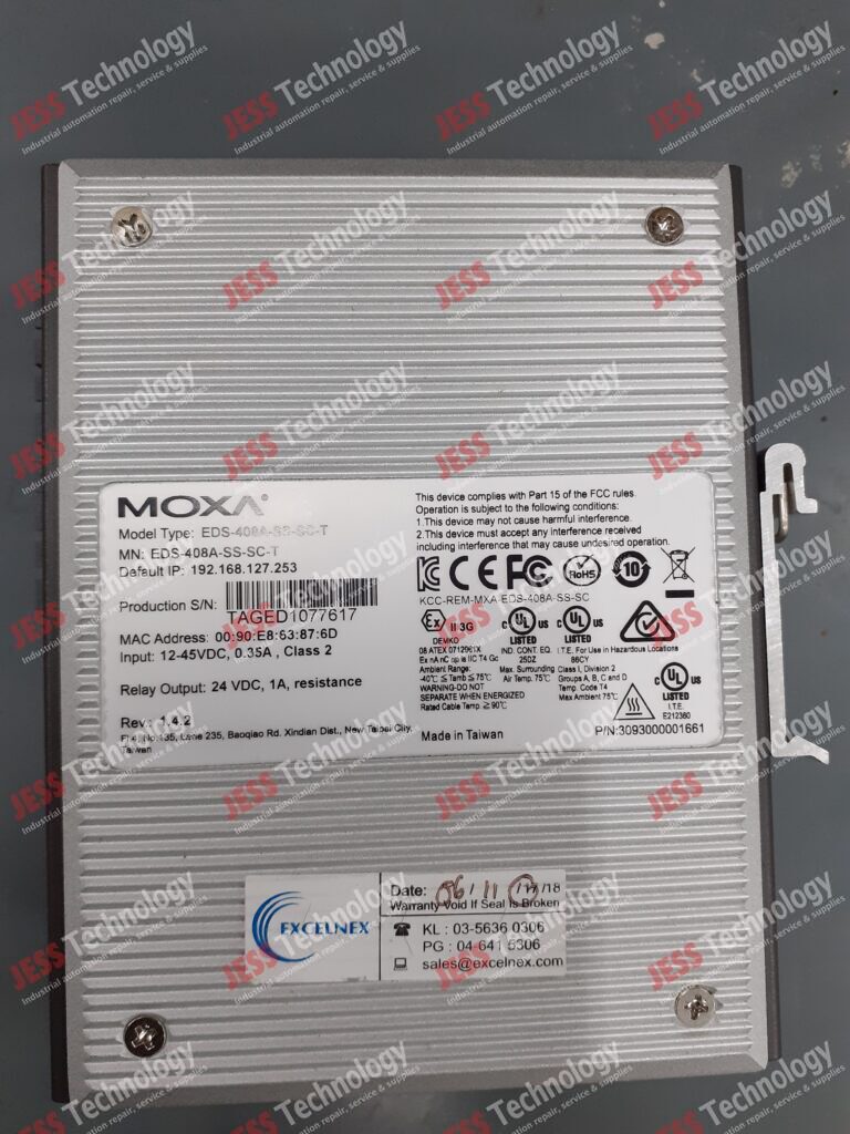 Image #4 of Repair MOXA EDS-408A-SS-SC-T Moxa ethernet TAGED1077617 in Malaysia, Singapore, Thailand, Indonesia
