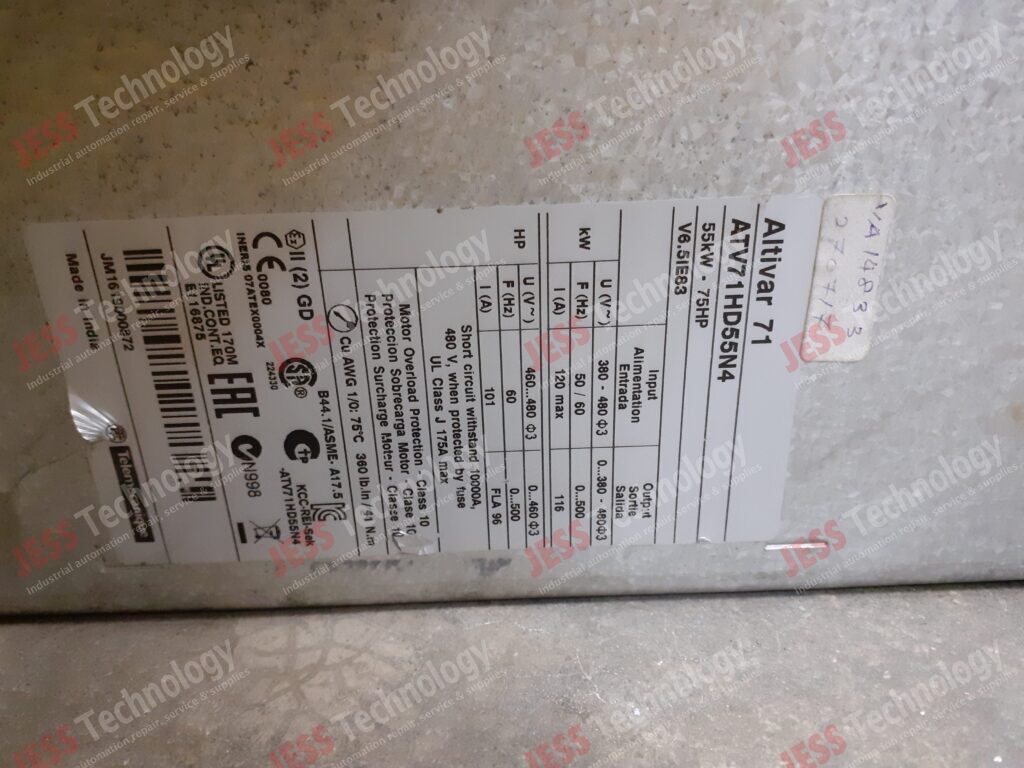 Image #3 of Repair SCHNEIDER ELECTRIC ATV71HD55N4 SCHNEIDER INVERTER ALTIVAR 71, 55kW/75HP JM1619000872 in Malaysia, Singapore, Thailand, Indonesia
