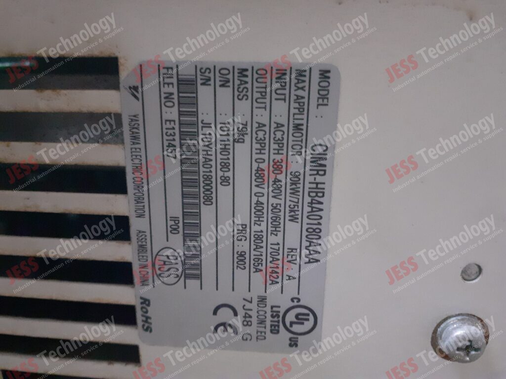 Image #2 of Repair YASKAWA INVERTER CIMR-HB4A0180AAA Yaskawa inverter JL10YHA01800080 in Malaysia, Singapore, Thailand, Indonesia