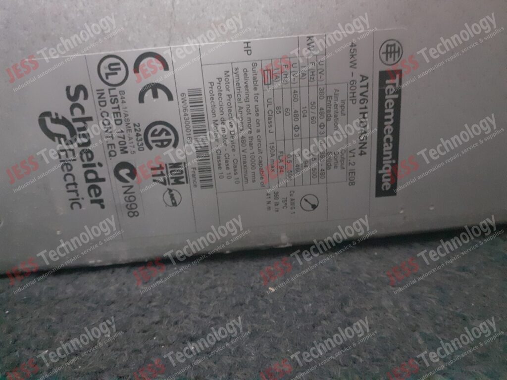 Image #4 of Repair TELEMECANIQUE ATV61HD45N4 Brand: Telemecanique Altivar 61 Model: ATV61HD45N4 SN: 6W0643000169 6W0643000169 in Malaysia, Singapore, Thailand, Indonesia